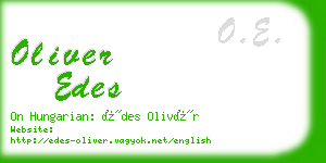 oliver edes business card